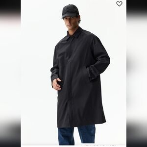 Men's Black Jacket Raincoa Dark gray color